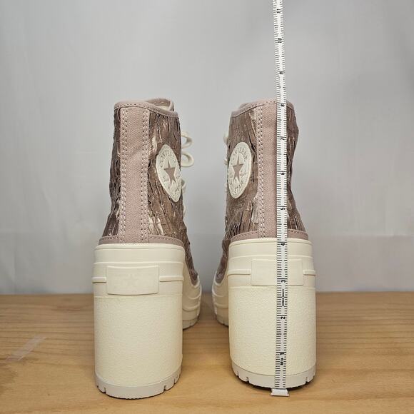 Converse Chuck 70 Luxe Heel Satin Sneakers Brand New Women's 7 A09780C  NWT - Picture 6 of 9